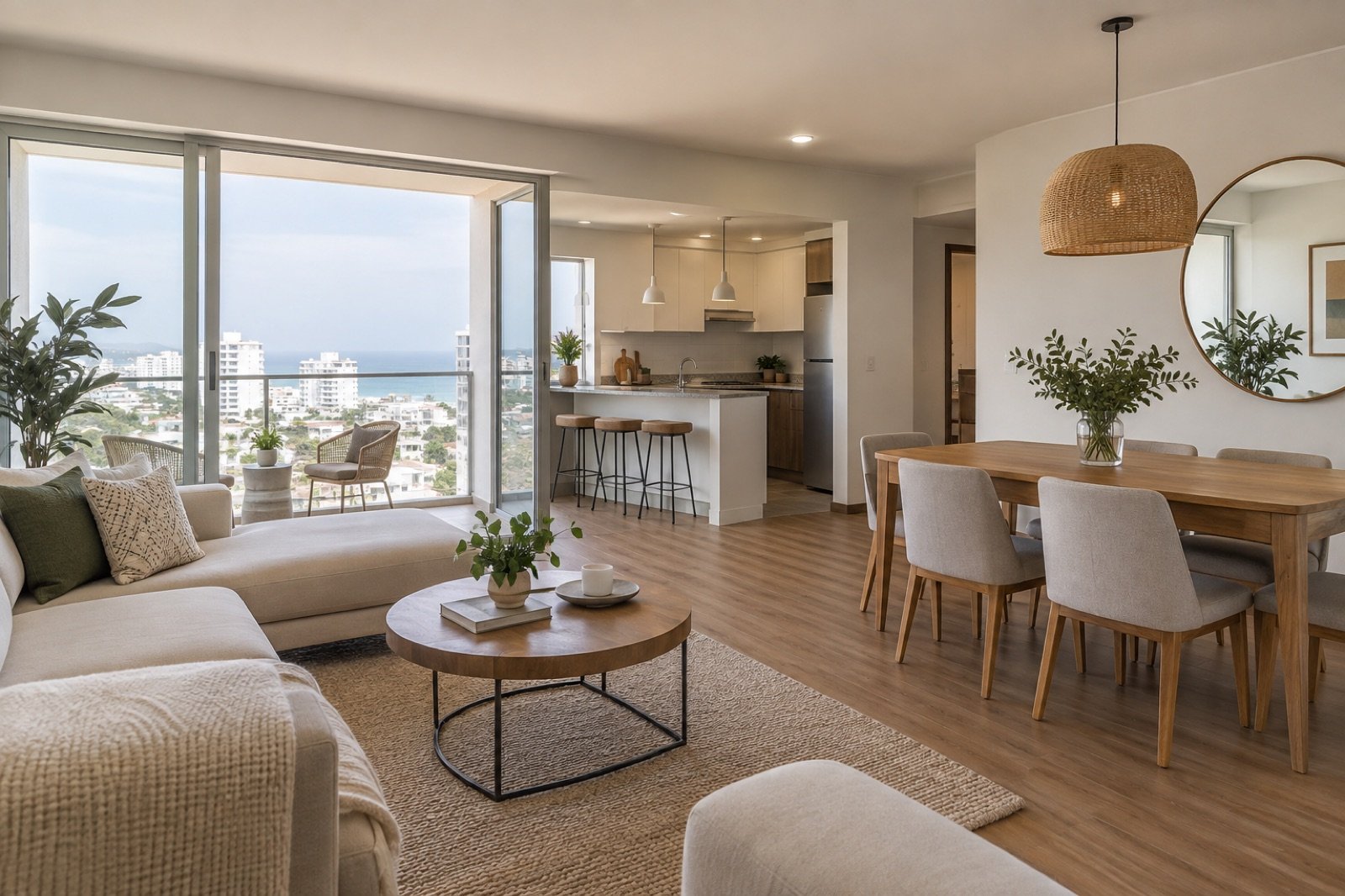 Interior residencial con servicios básicos